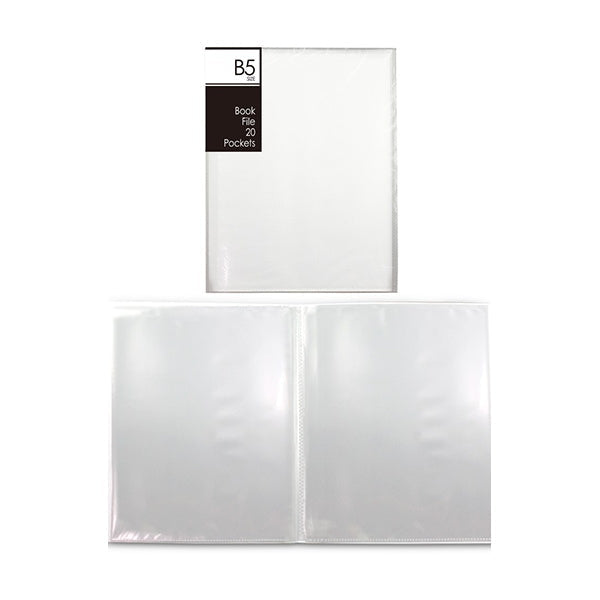 ポケットファイル PB.B5ブックファイル 20P ホワイト 1377/045978