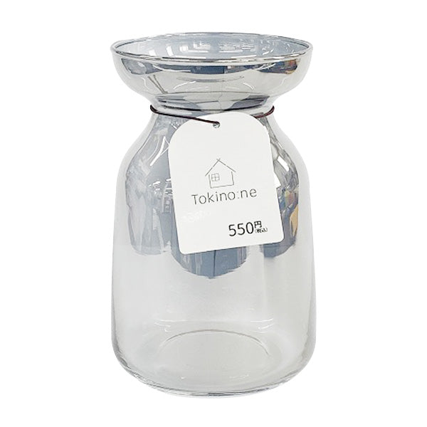 花瓶 フラワーベース ガラス瓶 ガラスベース Tokinone PB.オーロラフラワーベース グレー 15x8.5cm フラワーアレンジ 小瓶 中瓶 0603/046864