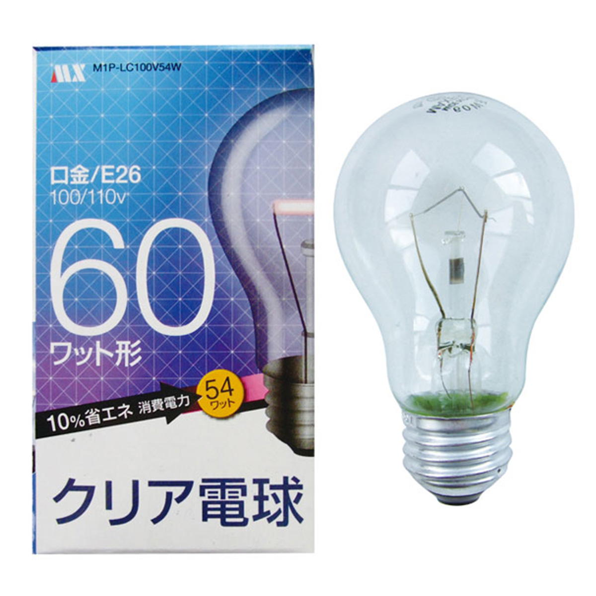 【まとめ買い】クリア電球60W省エネ10%口金E26 0474/048647