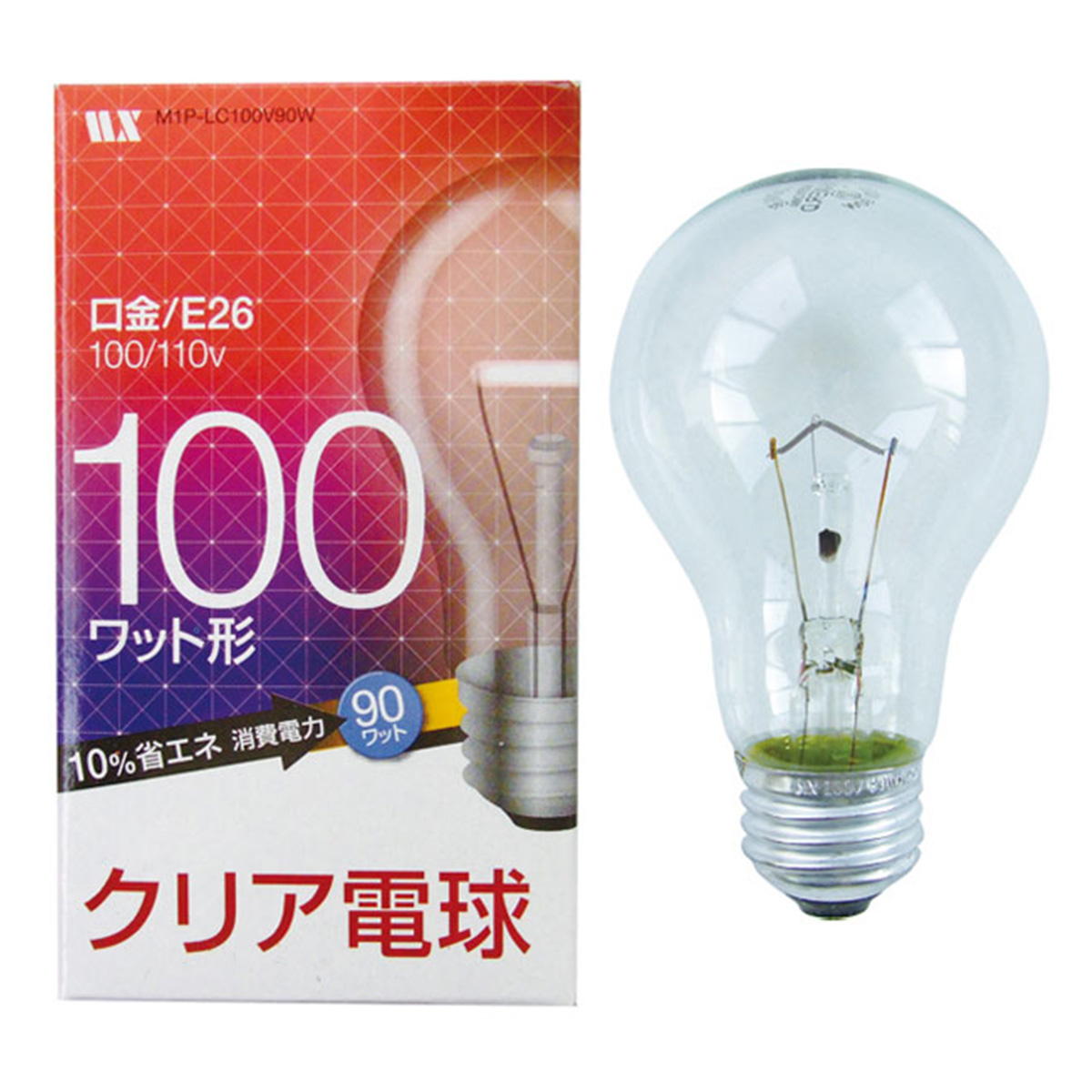 【まとめ買い】クリア電球100W省エネ10%口金E26 0474/048648