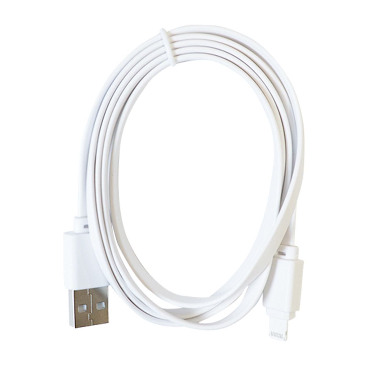 PB.USB-Atoライトニング充電･転送フラットケーブル1m ホワイト  1450/053367