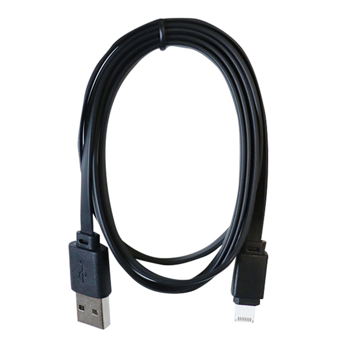 PB.USB-Atoライトニング充電･転送フラットケーブル1m ブラック  1450/053372