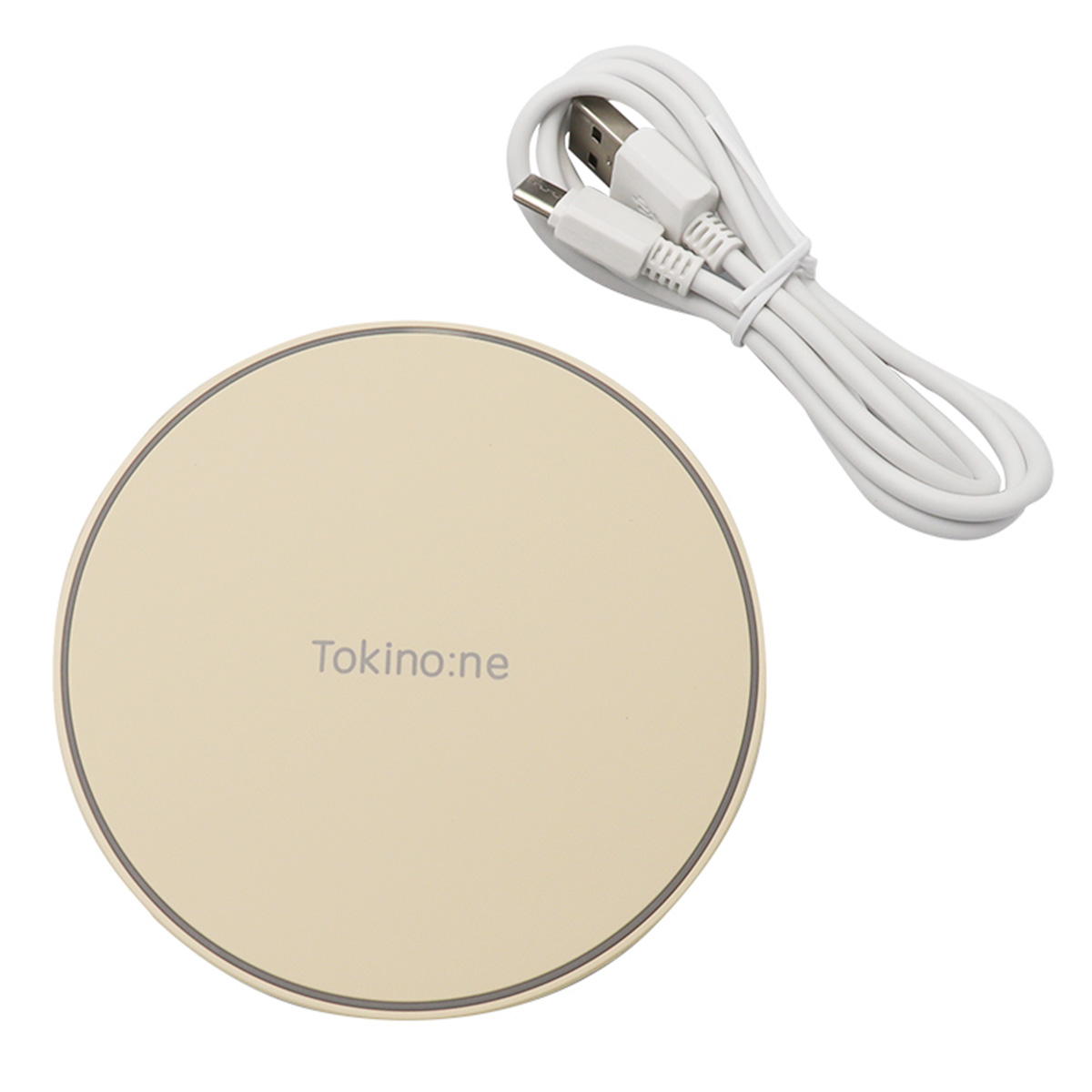 【まとめ買い】Tokinone PB.Qi認証 10Wワイヤレス充電器ベージュ9001/057203