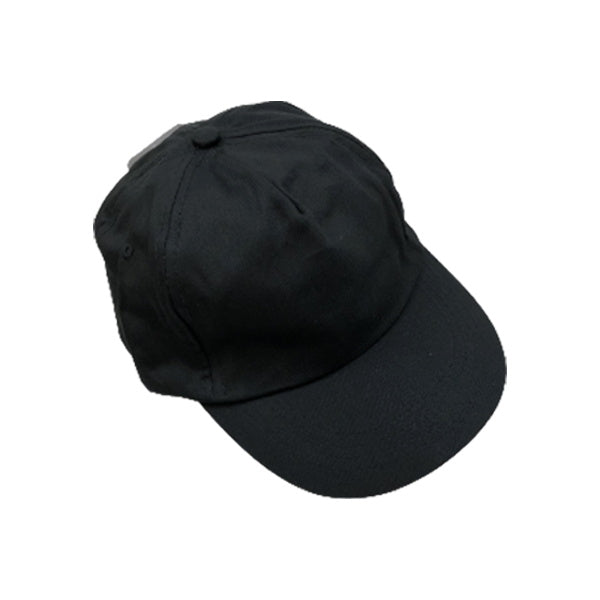 キャップ 帽子 夏用 サイズ調整可能コットン帽子前立メッシュ付 ブラック 0474/058294