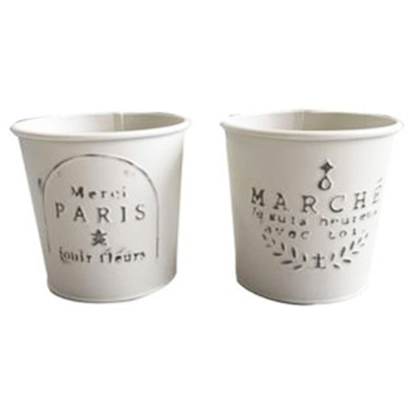 まとめ買い】アンティーク調ポット ホワイト 9001/064727 | ワッツ