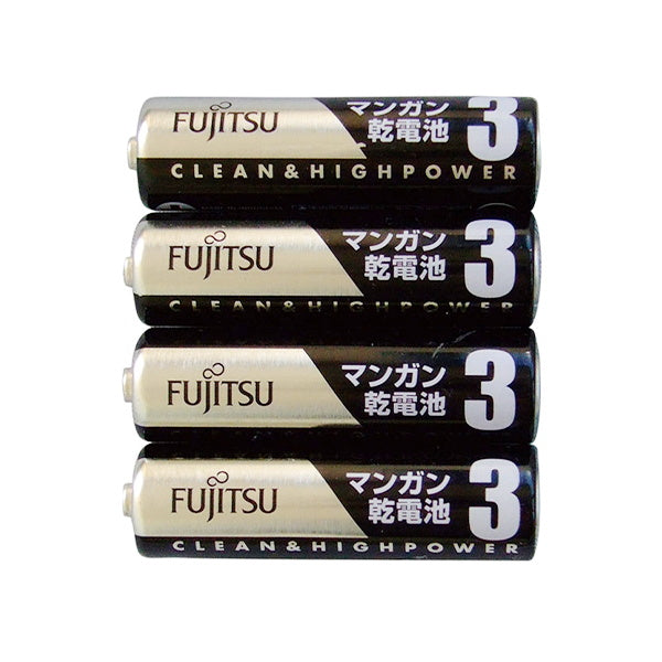 乾電池 単3形 マンガン電池 富士通 Fujitsu 富士通 黒マンガン乾電池単3 4P 0474/067492