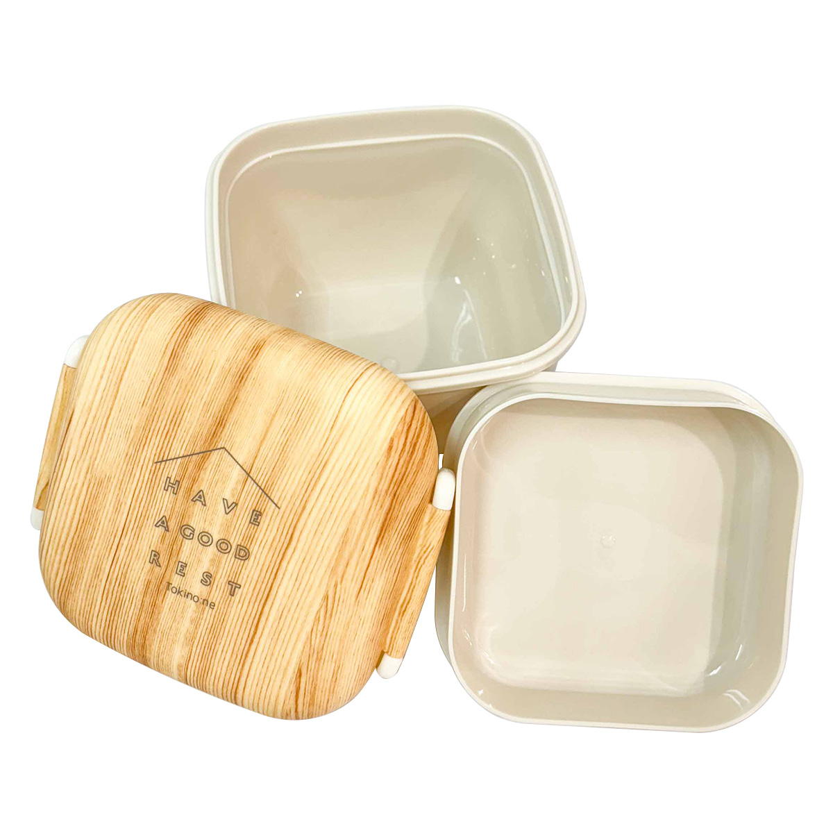 【まとめ買い】Tokinone PB.バンブープリント丸形ランチボックスOW1750/068121
