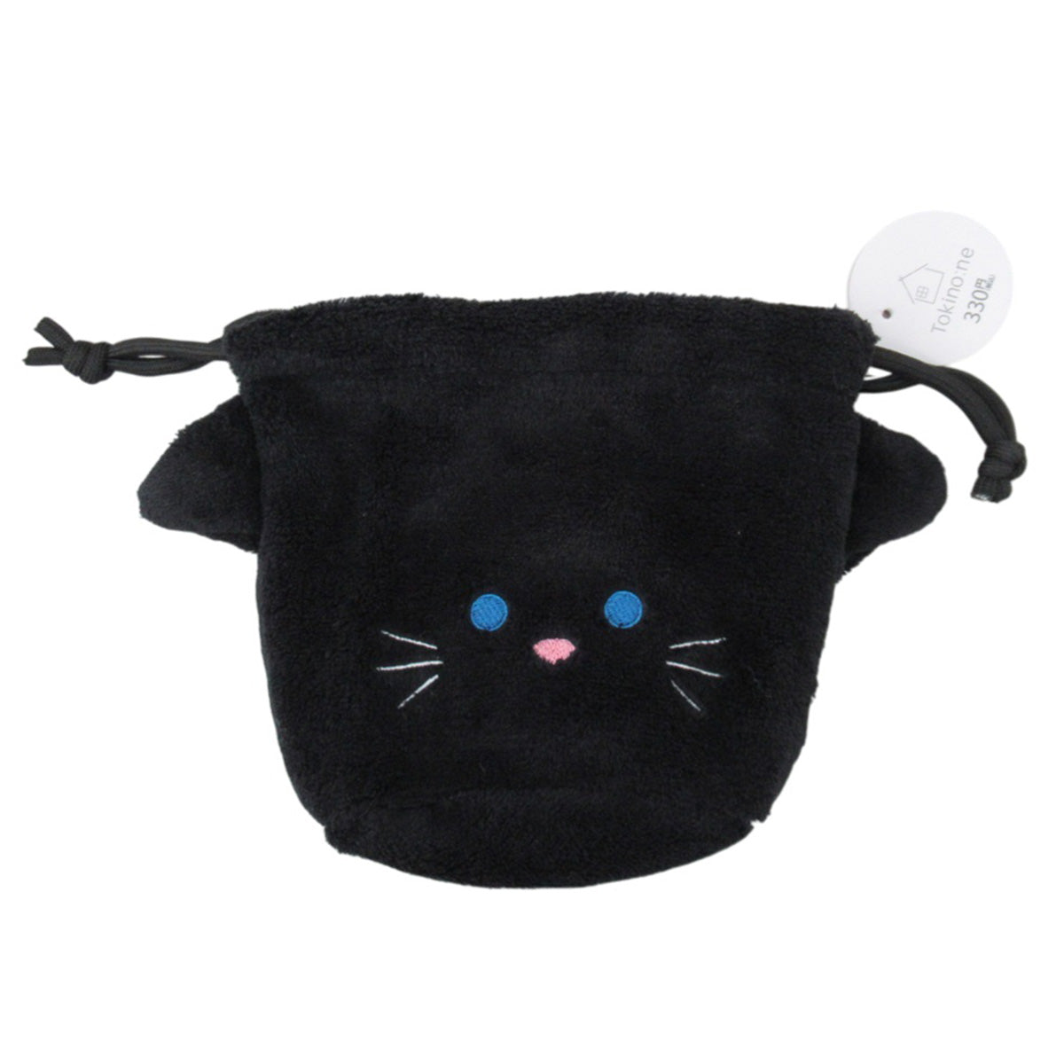 【まとめ買い】Tokinone PB.巾着ポーチ くろねこ0834/069791
