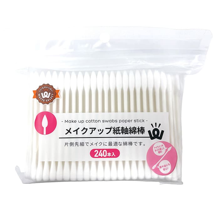 【まとめ買い】PB.チャック袋入メイクアップ紙軸綿棒240本入 詰替用 0808/078108