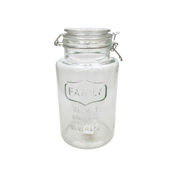 ガラス瓶 キャニスター 食品保存容器 保存ボトル ガラス密閉ボトル 2L 1585/090682
