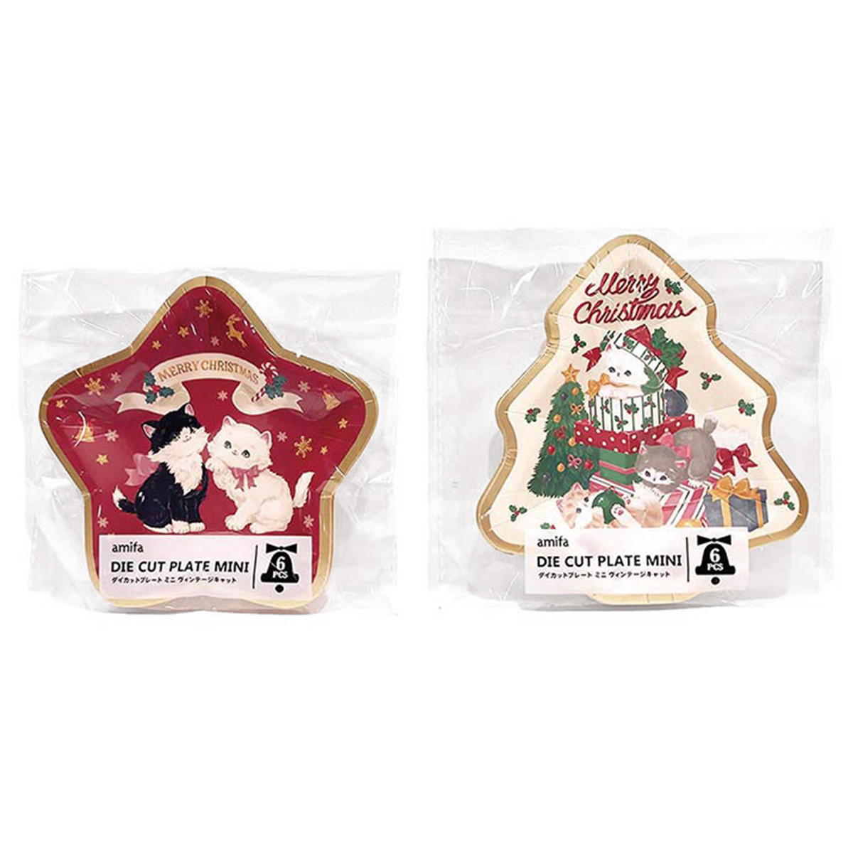 【まとめ買い】ダイカットプレート ミニ 6P ヴィンテージキャット0356/302319