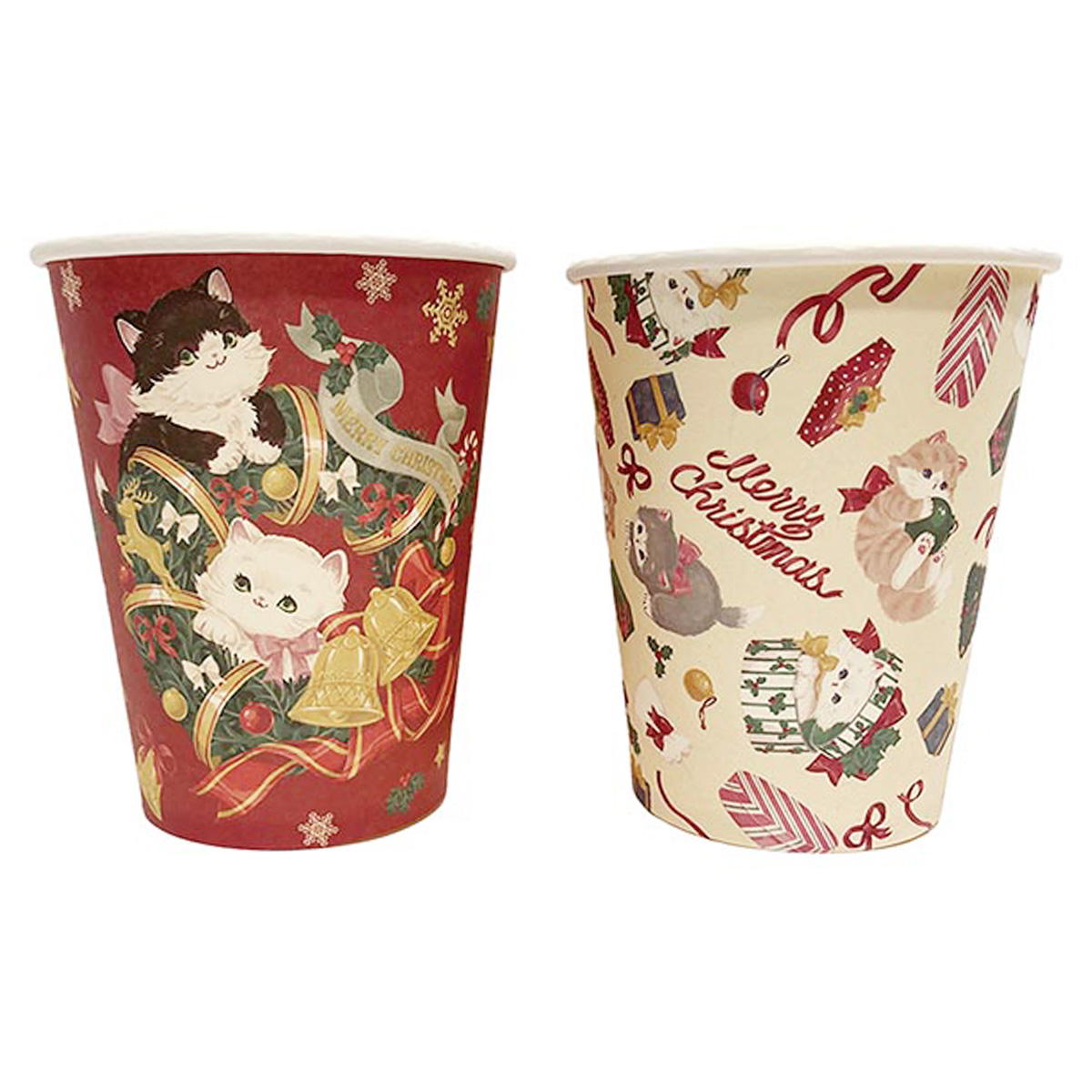 【まとめ買い】ペーパーカップ 260ml 9P ヴィンテージキャット0356/302321