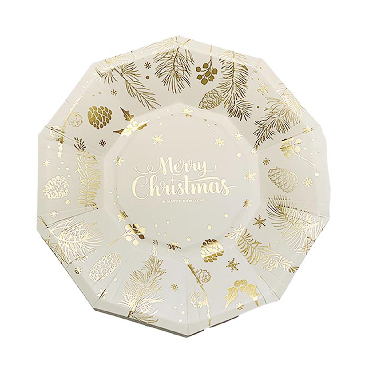 【まとめ買い】ダイカットプレート 4P ナチュラルクリスマス0356/302340