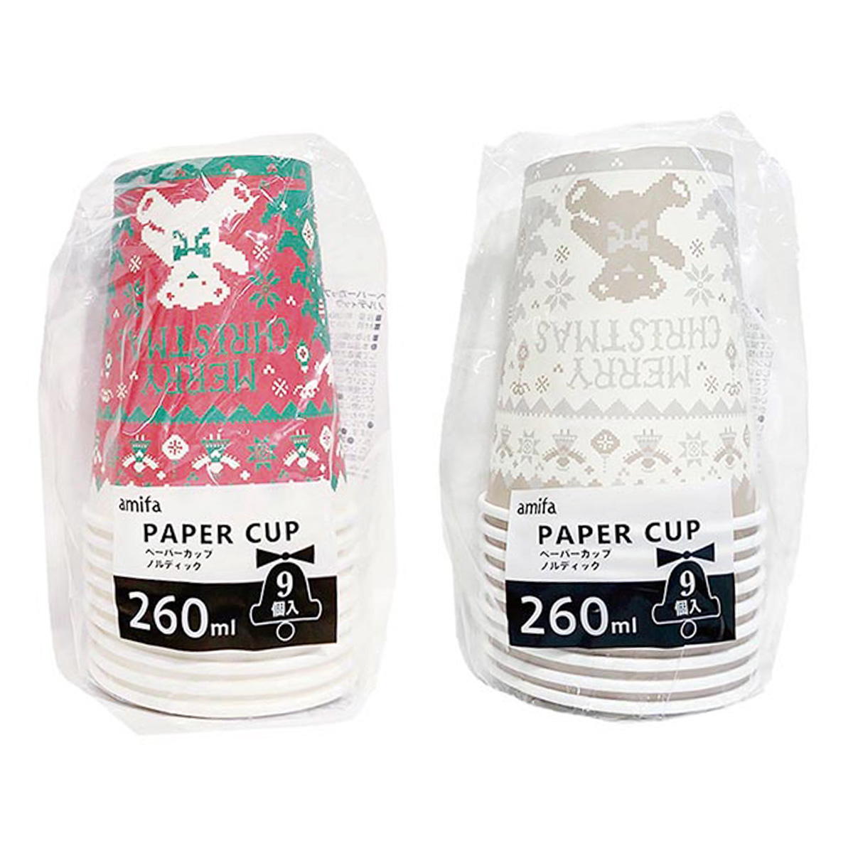 【まとめ買い】ペーパーカップ 260ml 9P ノルディック0356/302352