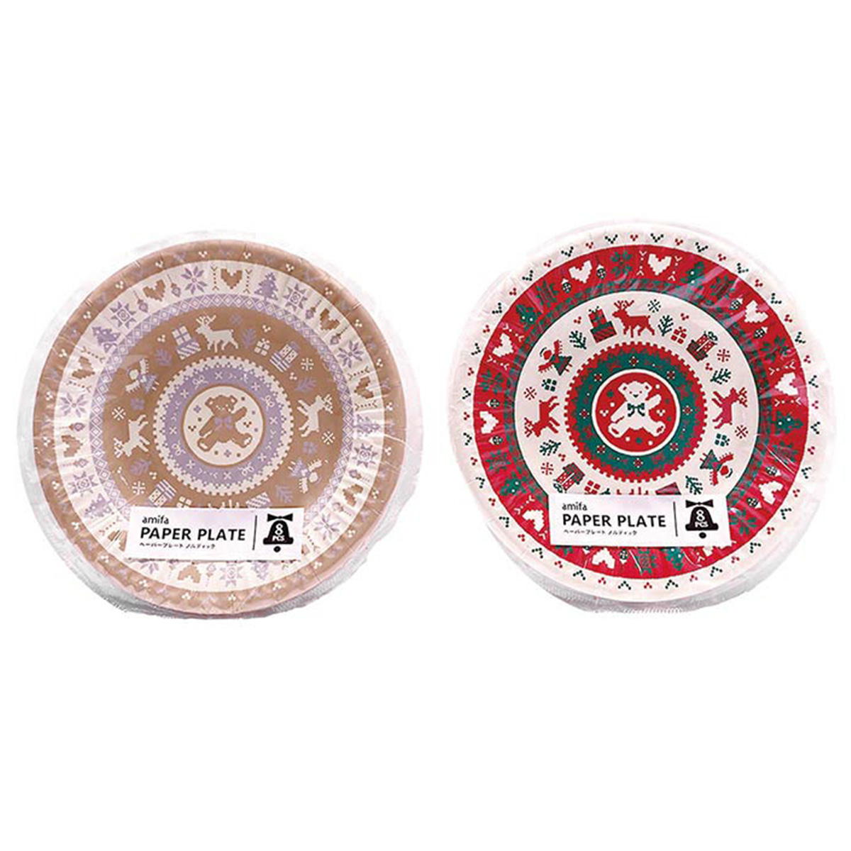 【まとめ買い】ペーパープレート 8P ノルディック0356/302354