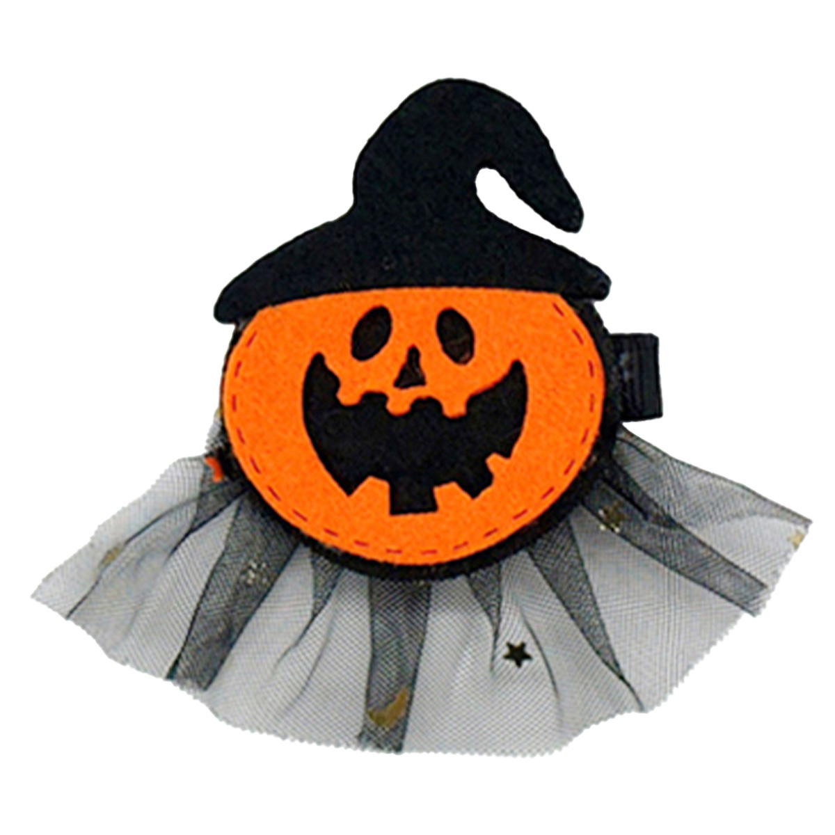 【まとめ買い】ハロウィンヘアークリップレース付き かぼちゃ0604/304167