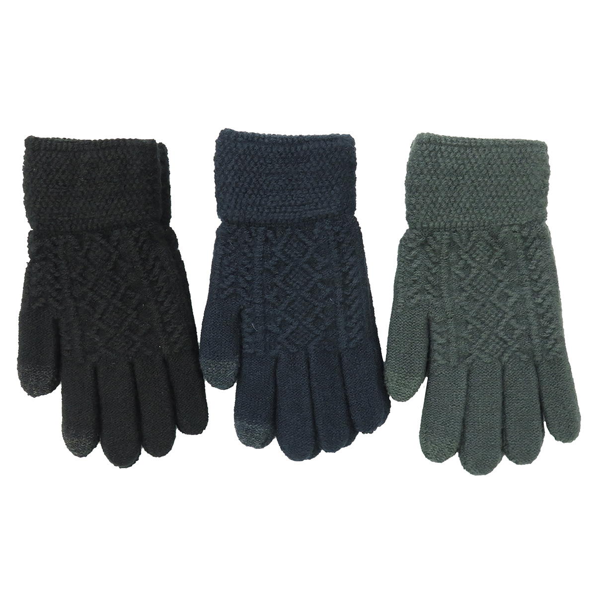 【まとめ買い】婦人スマホ手袋ダークカラー1380/304449