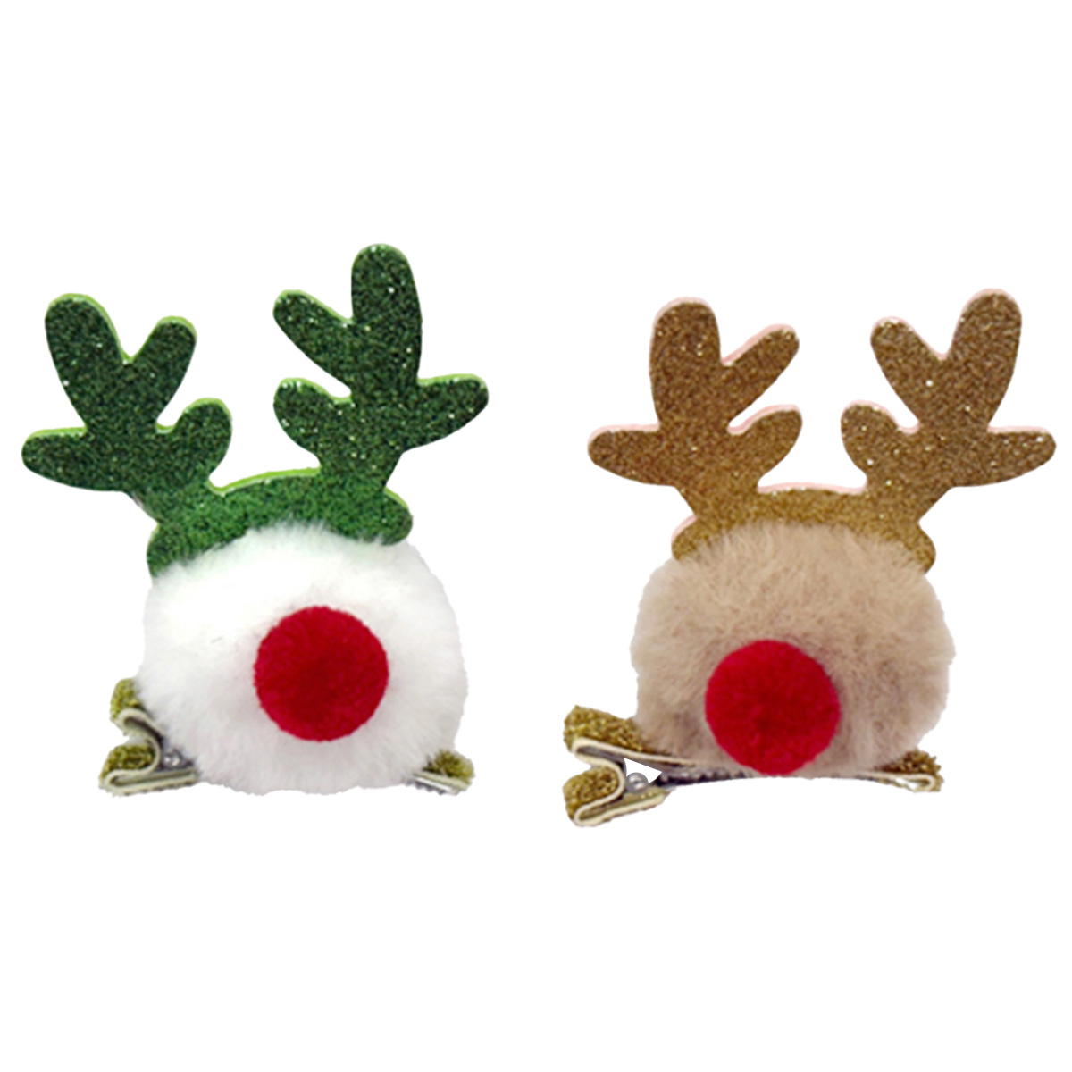 【まとめ買い】クリスマスヘアークリップ トナカイ0604/305110