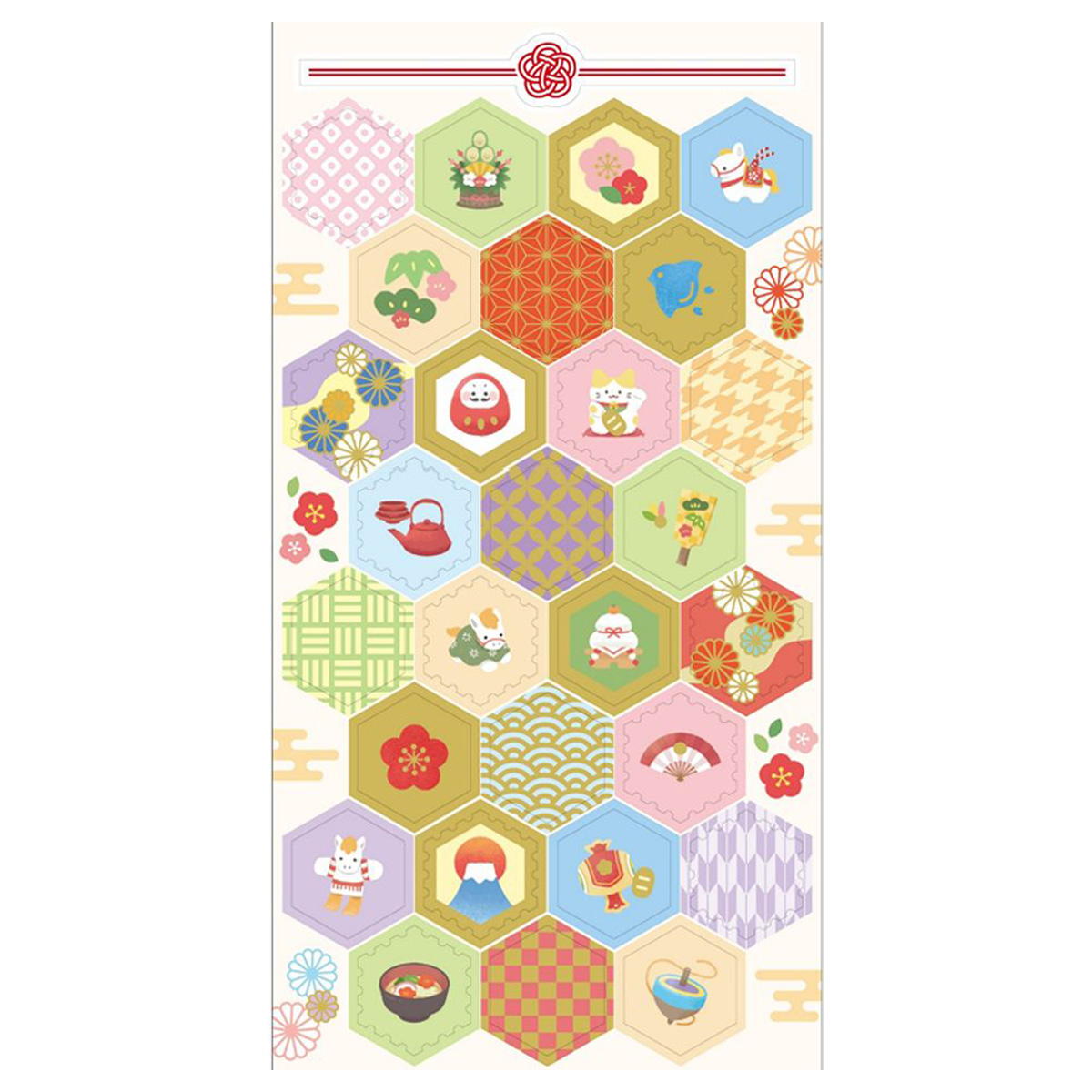 【まとめ買い】年賀シール 64 えんぎもの C 0328/305136