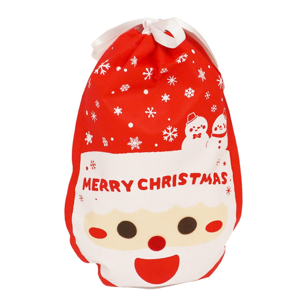 【まとめ買い】巾着バッグ S 不織布 ダイカット サンタ 0911/305326