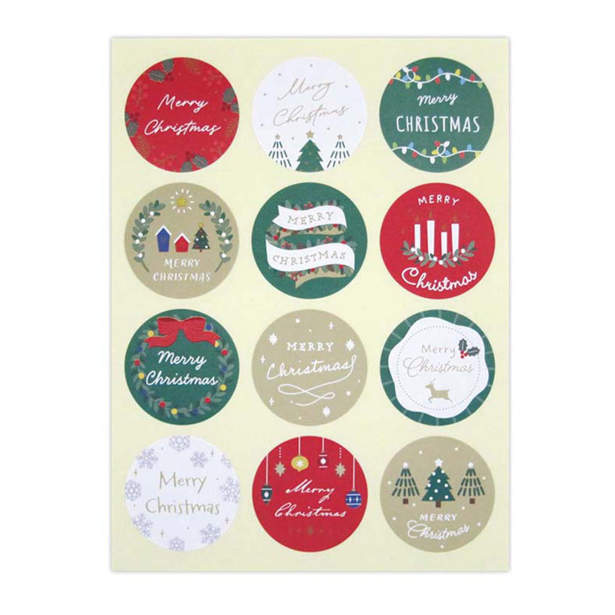 【まとめ買い】ポイントシール メリークリスマス CB 72片 0915/305492