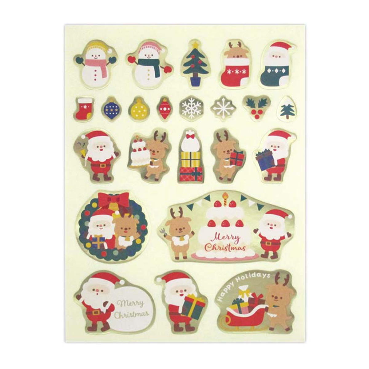 【まとめ買い】ホイルダイカットシール Xmasパーティー CB 92片 0915/305495