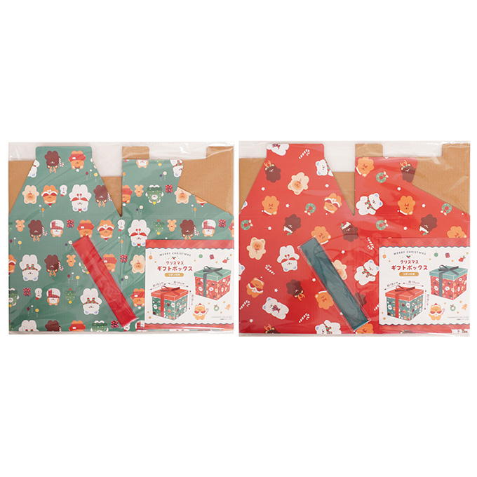 【まとめ買い】ギフトボックス クリスマスくま柄 0936/305579