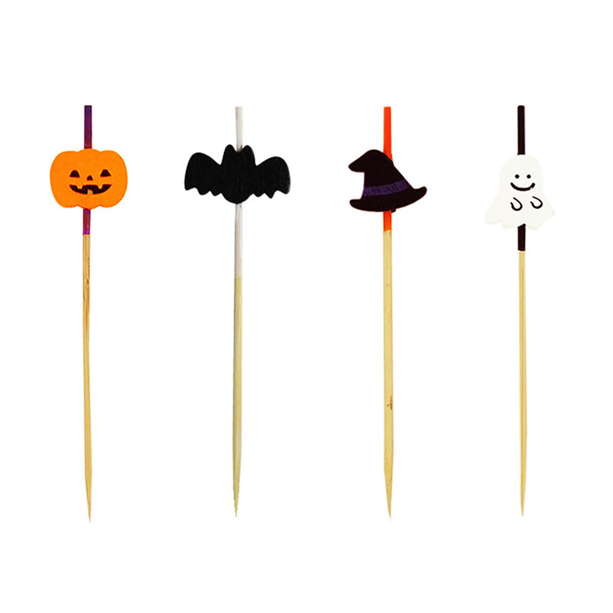 【まとめ買い】オードブルピックハロウィンパーティー8本0490/306238