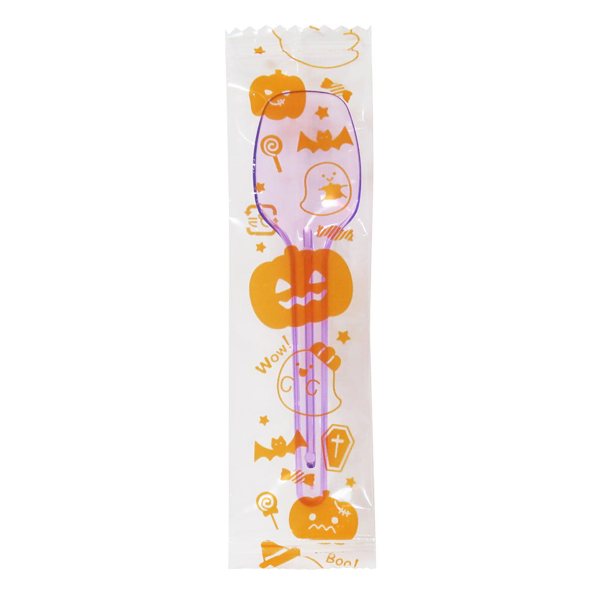 【まとめ買い】個包装ミニスプーンゆるかわハロウィン柄8cm10本0490/306247
