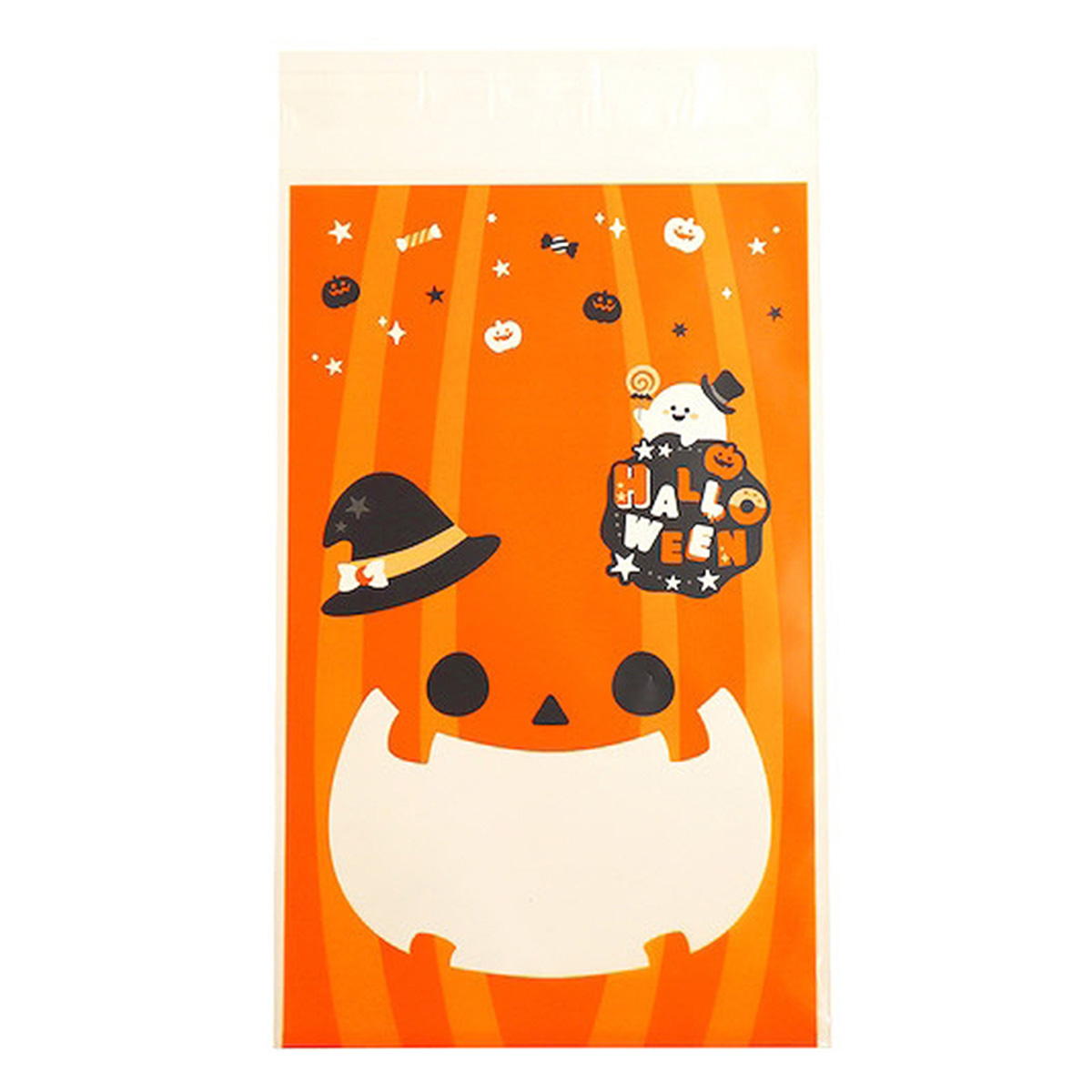 【まとめ買い】ビニールバッグ M 6P おかしなパンプキン0911/306267