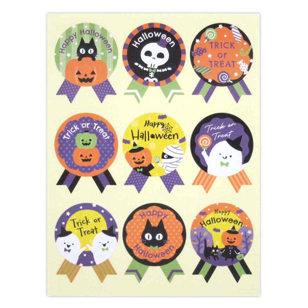 【まとめ買い】リボンシール ハロウィンタイム HB 54片0915/306312