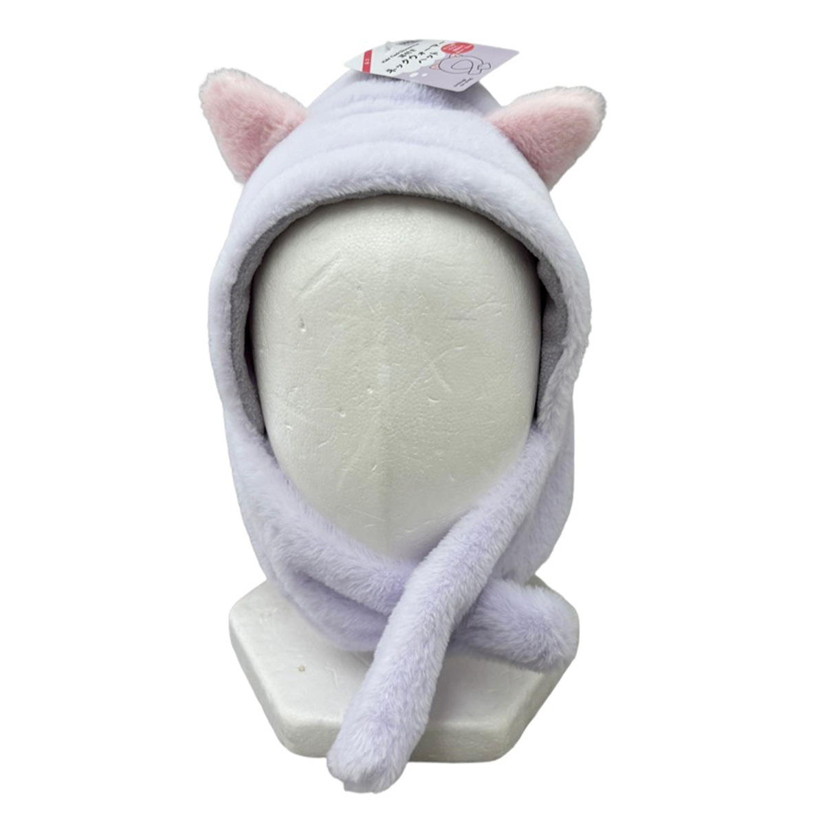 【まとめ買い】耳付きネックウォーマーハット ネコ0834/308539