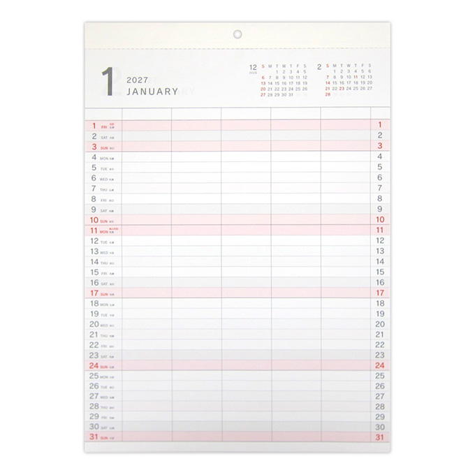 【まとめ買い】2027 A3 壁掛け ファミリータイプ 0915/308643
