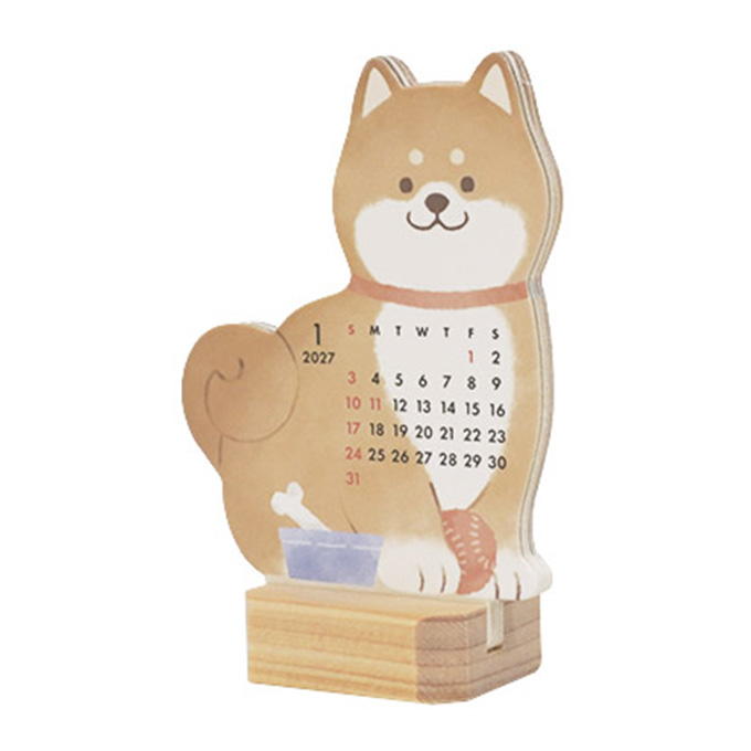 【まとめ買い】2027 卓上ダイカット ウッドスタンド イヌ柄 0936/308740