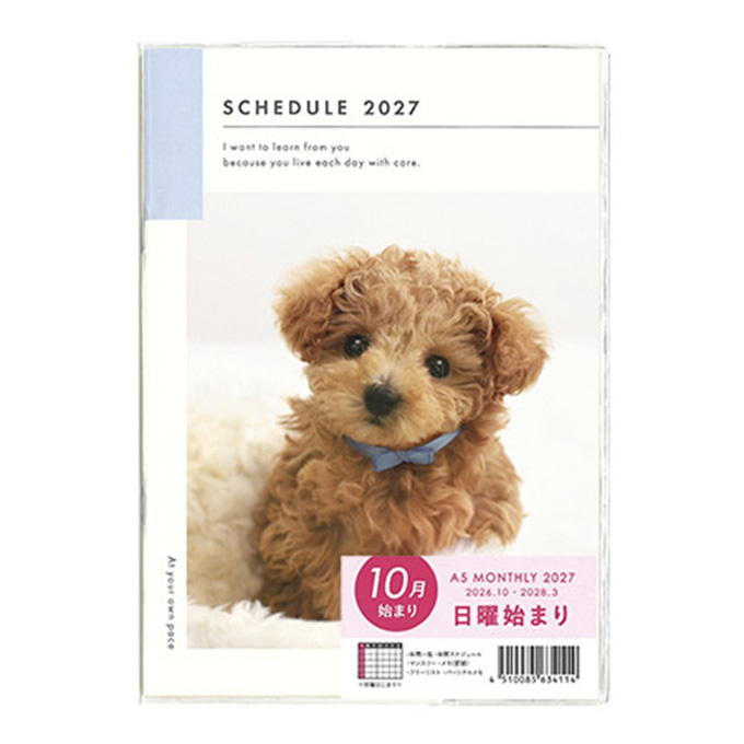 【まとめ買い】2027 A5日曜始まり 24枚 イヌ写真 0936/308751