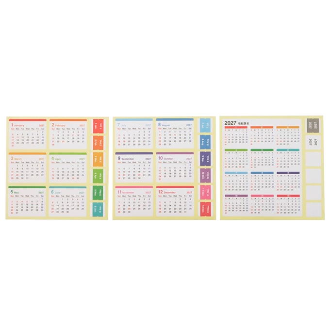 【まとめ買い】2027 ステッカー カラフル 0911/308841