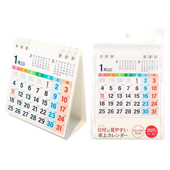 【まとめ買い】2027 スクエア 卓上 ビッグフォント 0911/308847