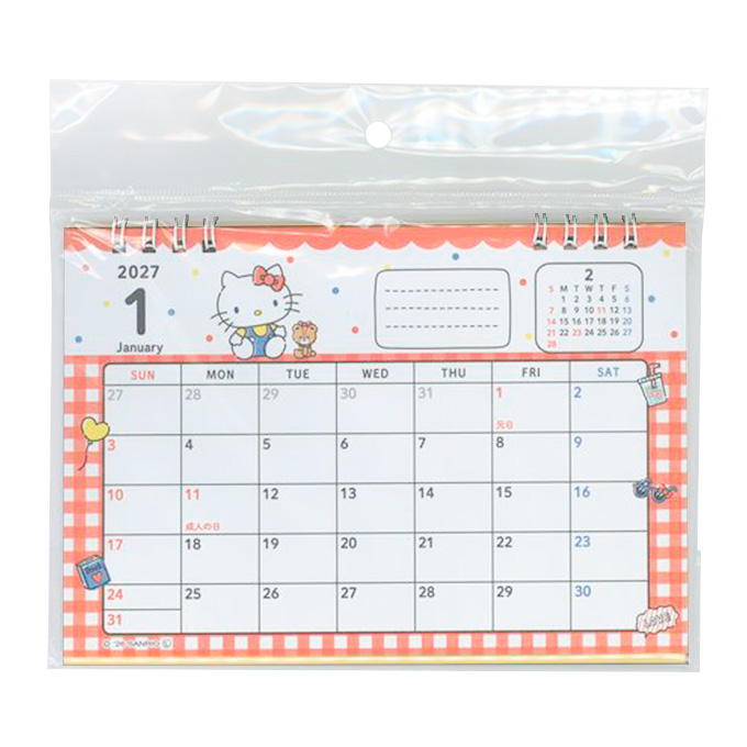 【まとめ買い】2027 卓上カレンダー キティ 0960/308862
