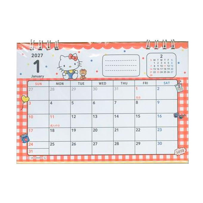【まとめ買い】2027 卓上カレンダー キティ 0960/308862