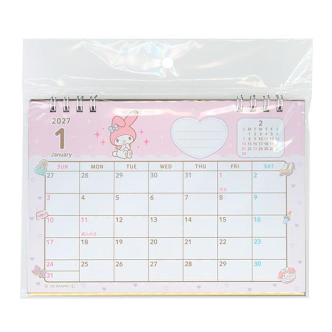 【まとめ買い】2027 卓上カレンダー マイメロディ 0960/308863