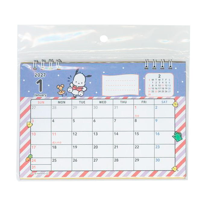 【まとめ買い】2027 卓上カレンダー ポチャッコ 0960/308865