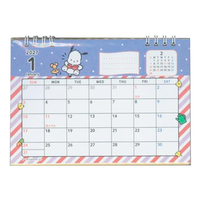 【まとめ買い】2027 卓上カレンダー ポチャッコ 0960/308865