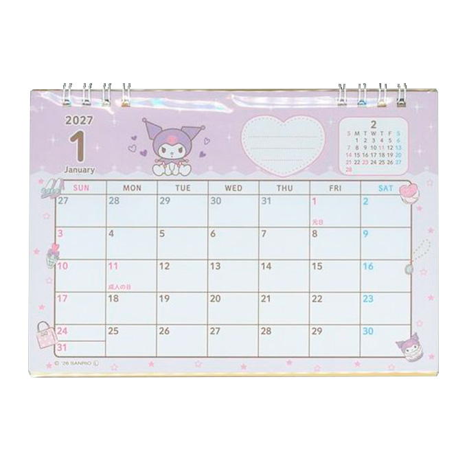 【まとめ買い】2027 卓上カレンダー クロミ 0960/308866