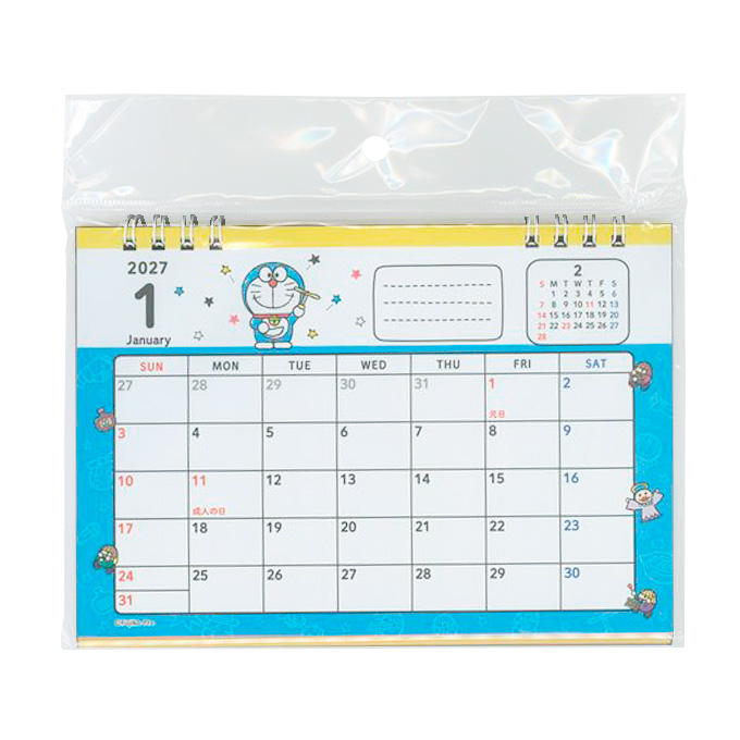 【まとめ買い】2027 卓上カレンダー ドラえもん 0960/308869