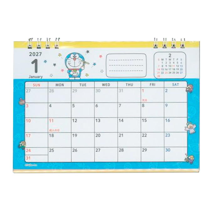 【まとめ買い】2027 卓上カレンダー ドラえもん 0960/308869