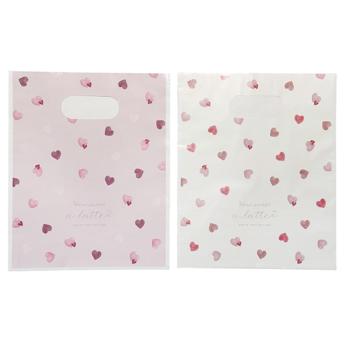 花ちゃん 出品 6枚 まとめ買い】ソフトハンディバッグ S 6P 水彩ラテハート 0356/308931