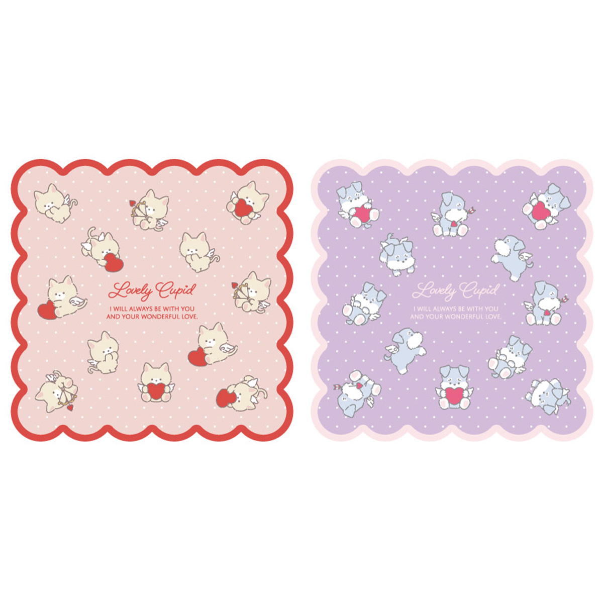 【まとめ買い】ダイカットプレート 角型スカラップ 4P ラブリーキューピッド 0356/308957