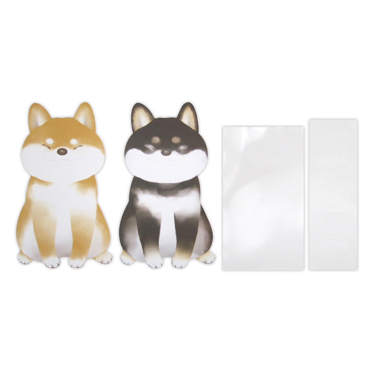 【まとめ買い】ラッピングカード袋シール付柴犬柄5セット 0915/309030