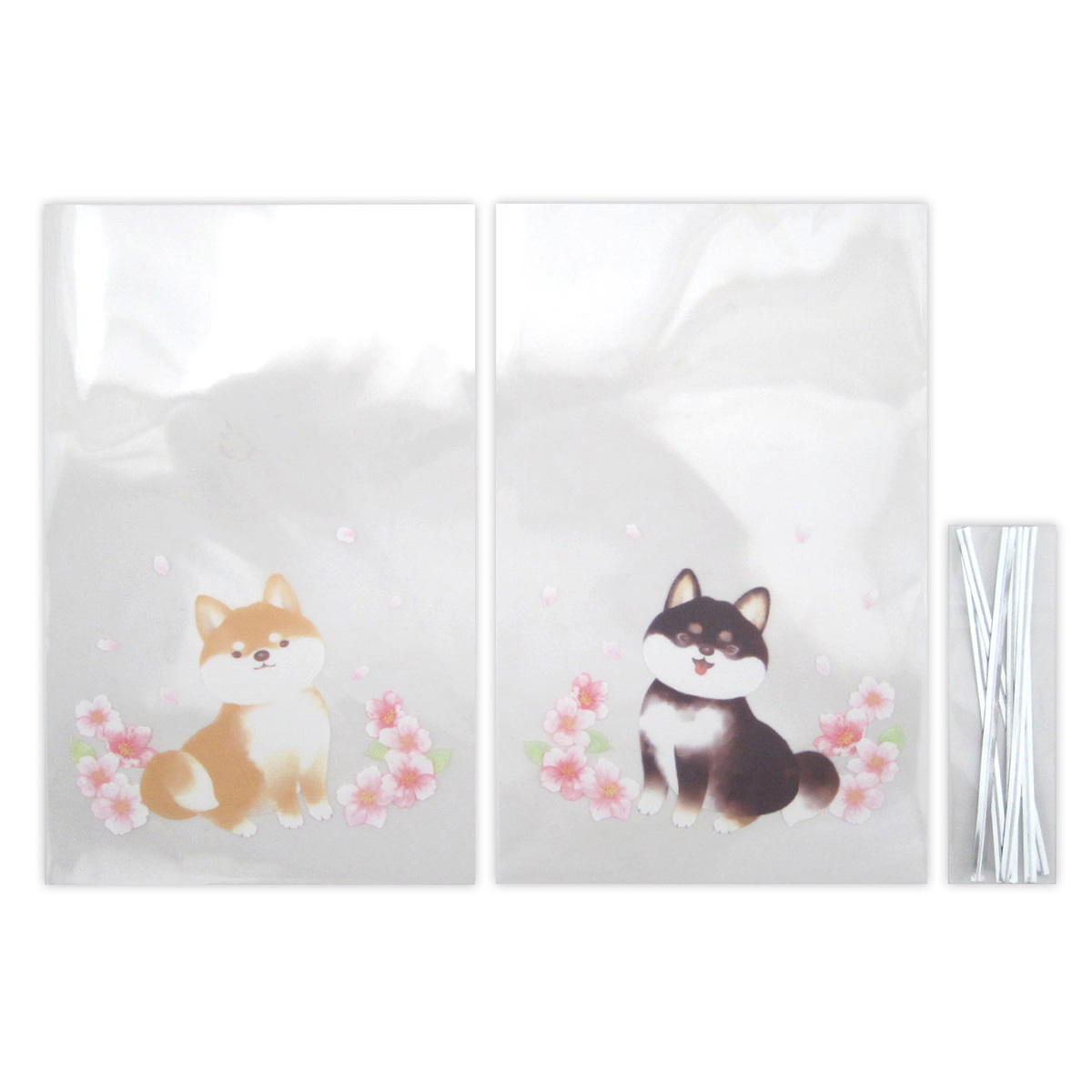 【まとめ買い】クリアバッグ 柴犬柄A 6枚 0915/309034