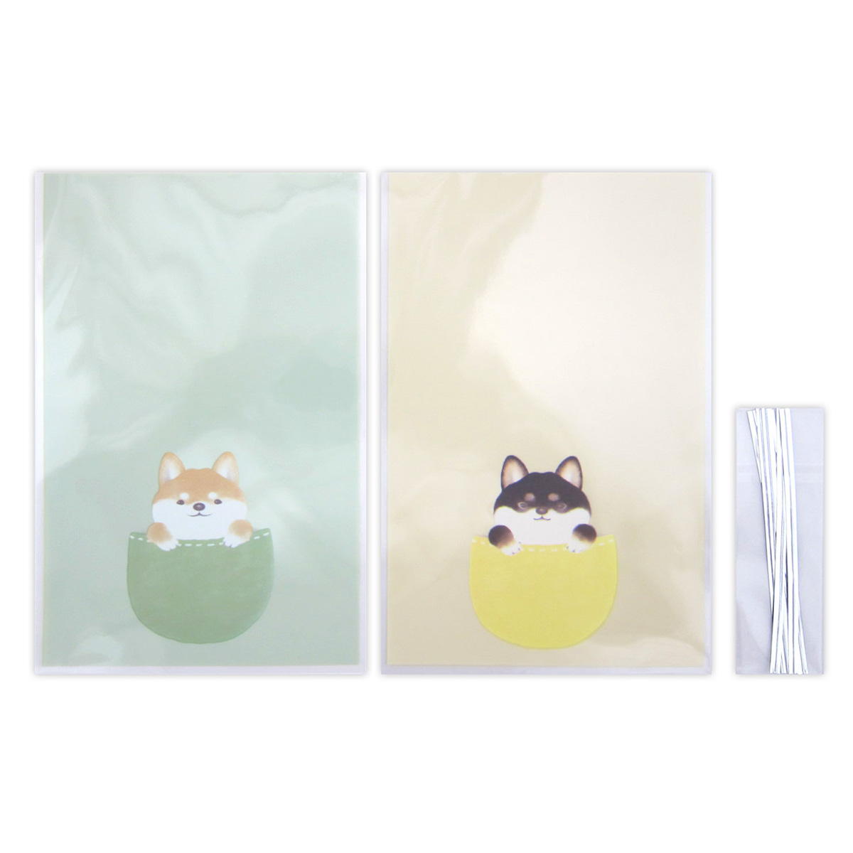 【まとめ買い】クリアバッグ 柴犬柄B 6枚 0915/309035